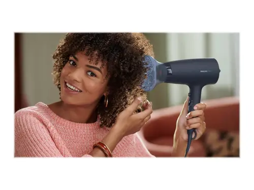 PHILIPS Uscător de păr 2100W motor DC ThermoProtect negru/albastru - 1