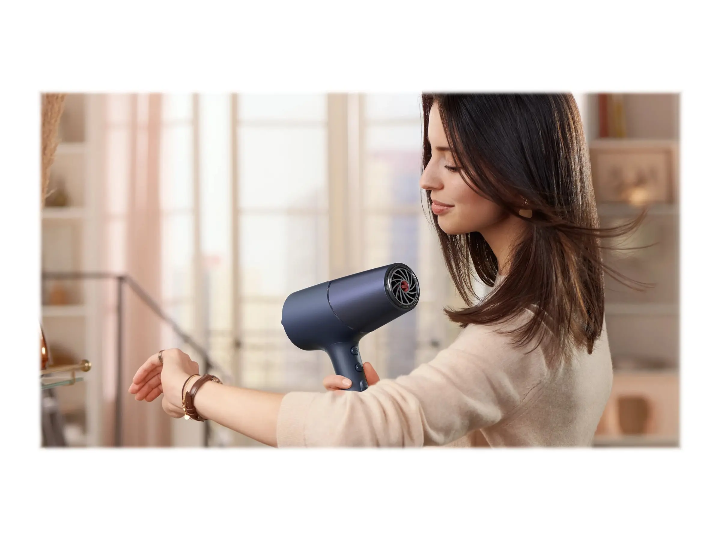 PHILIPS Uscător de păr 2300W Series 5000 tehnologie ThermoShield îngrijire ionică 6 trepte culoare albastru - image 1