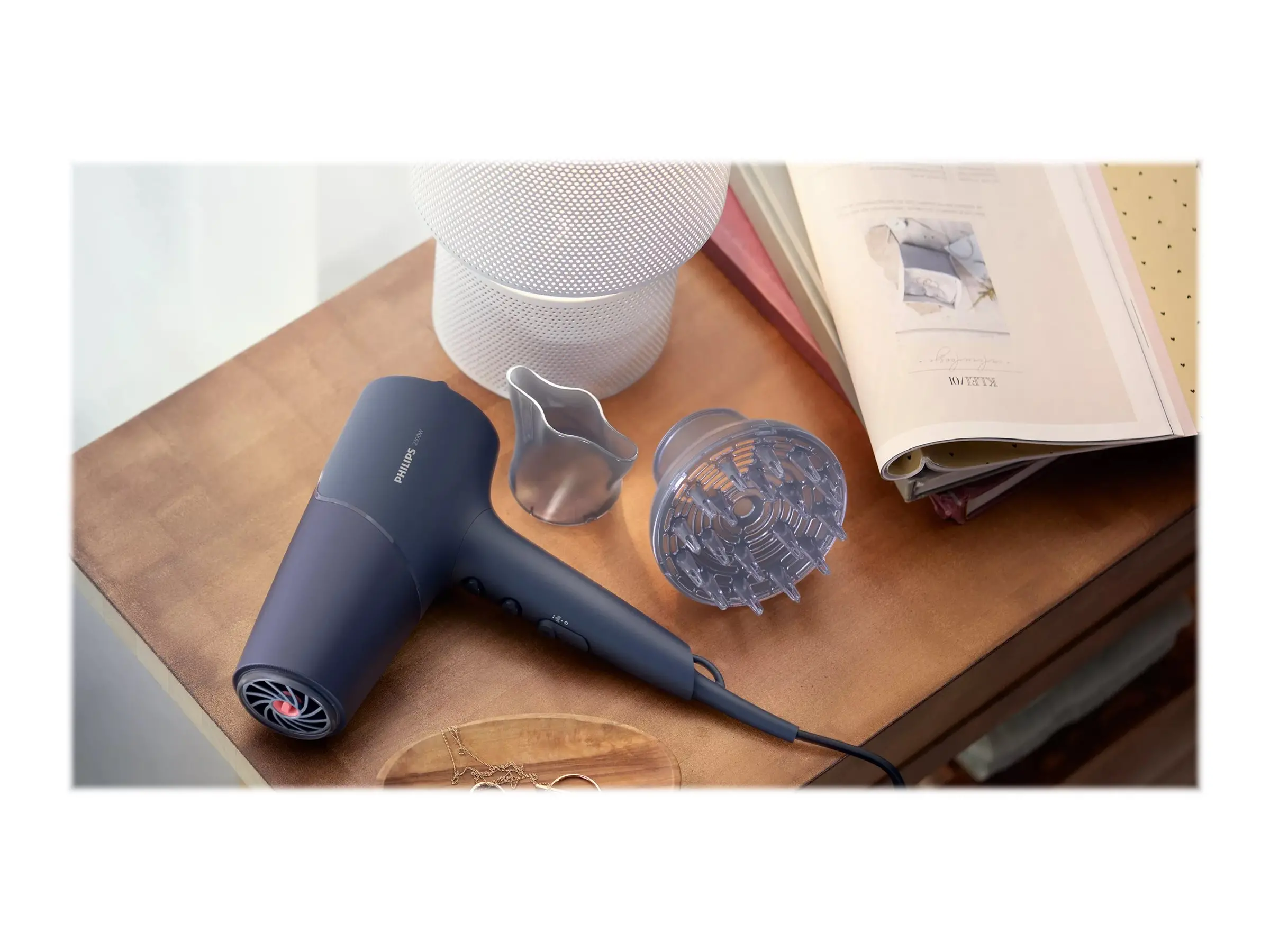 PHILIPS Πιστολάκι μαλλιών 2300W Series 5000 τεχνολογία ThermoShield φροντίδα με ιόντα 6 βαθμίδες χρώμα μπλε - image 6