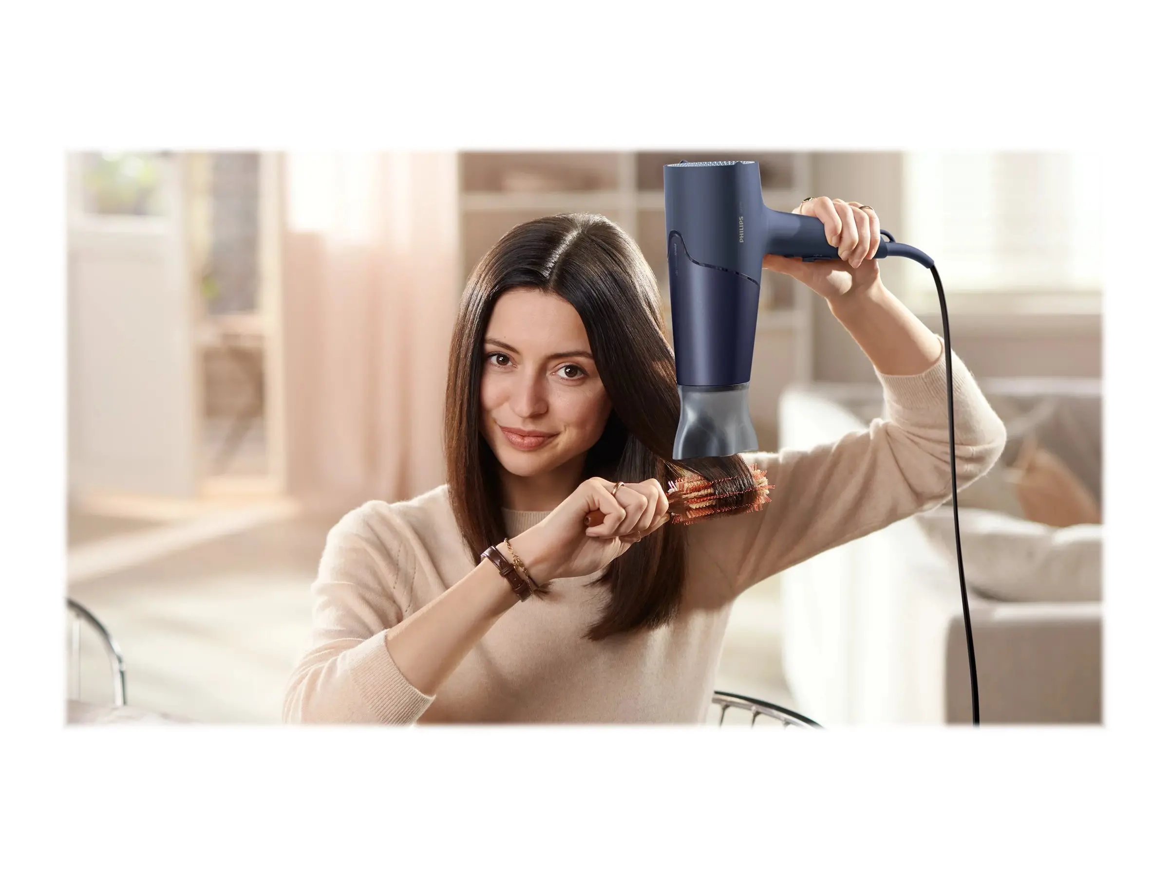 PHILIPS Uscător de păr 2300W Series 5000 tehnologie ThermoShield îngrijire ionică 6 trepte culoare albastru - image 7