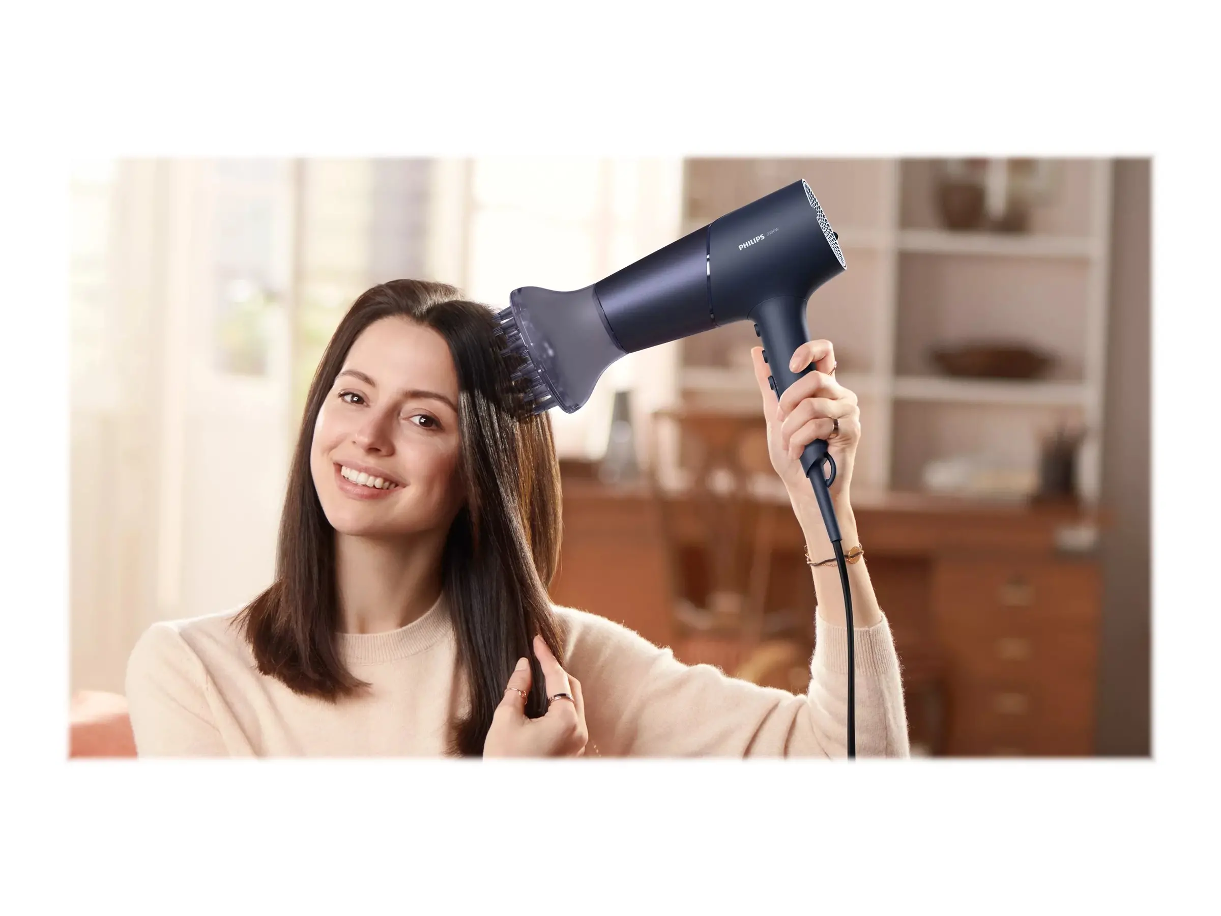 PHILIPS Πιστολάκι μαλλιών 2300W Series 5000 τεχνολογία ThermoShield φροντίδα με ιόντα 6 βαθμίδες χρώμα μπλε - image 9