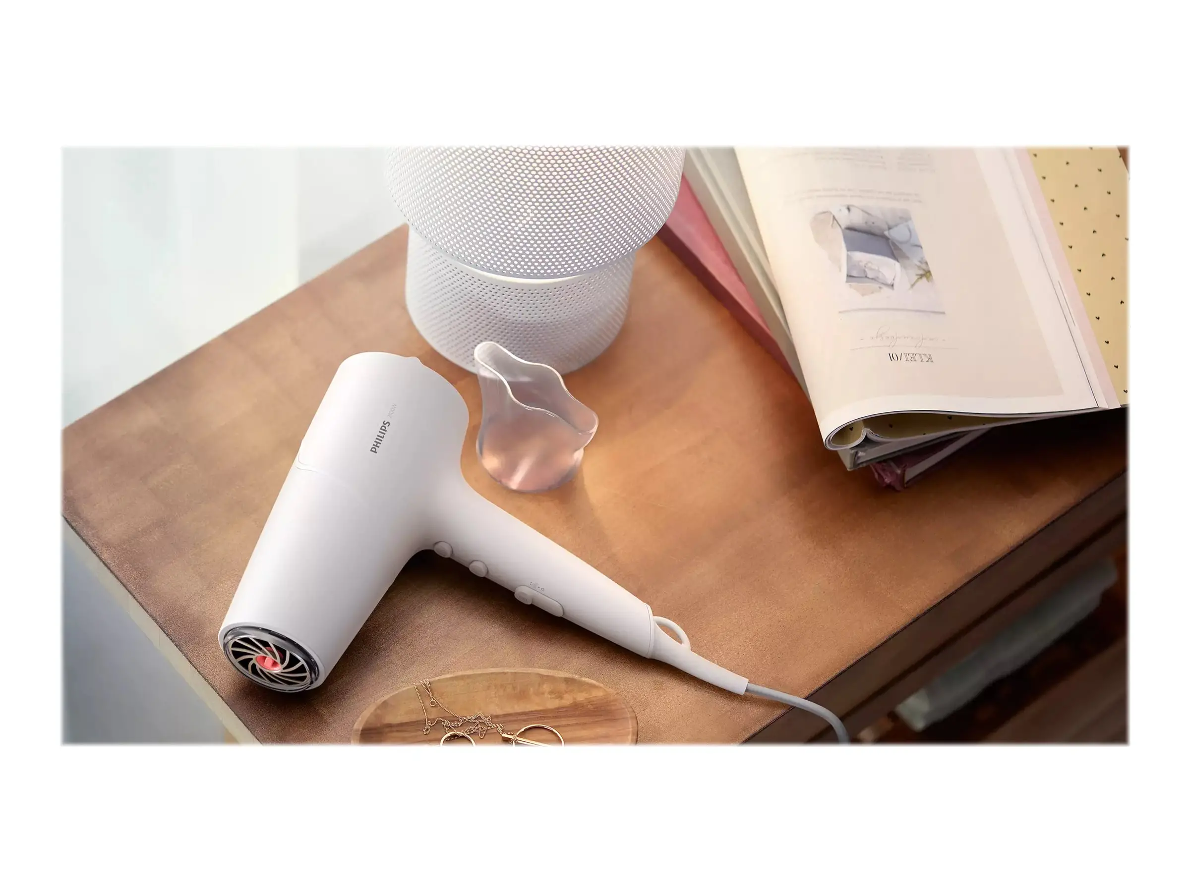 PHILIPS Uscător de păr 2100W Series 5000 ThermoShield tehnologie de îngrijire ionică 5 trepte culoare alb - image 6