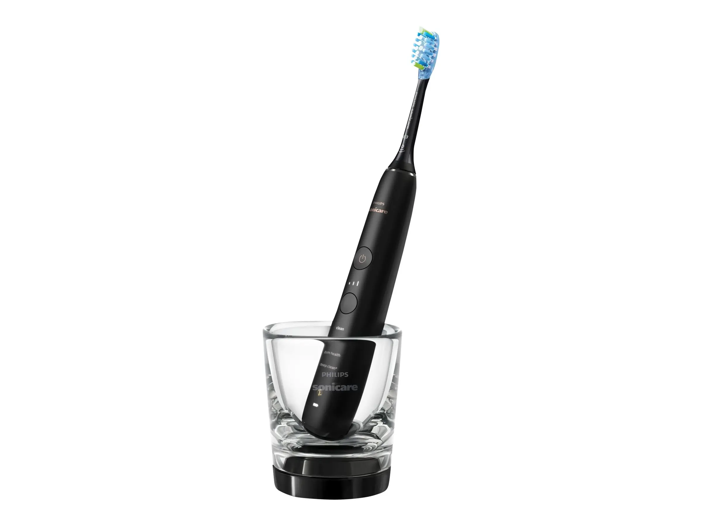 PHILIPS Sonicare Четка за зъби с акумулаторна батерия Diamond Clean 4 режима калъф чаша-зарядно черна