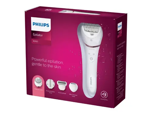 PHILIPS Епилатор серия 8000 използване на мокро и сухо за крака и тяло + 9 принадлежности - image 10