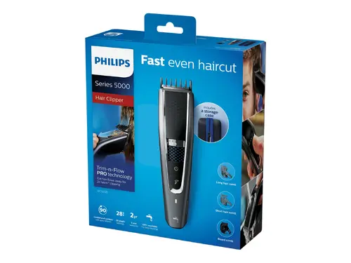 PHILIPS Машинка за подстригване Series 5000 Технология Trim-n-Flow PRO 28 настройки за дължина 90 мин без кабел/1 ч зареждане - image 1