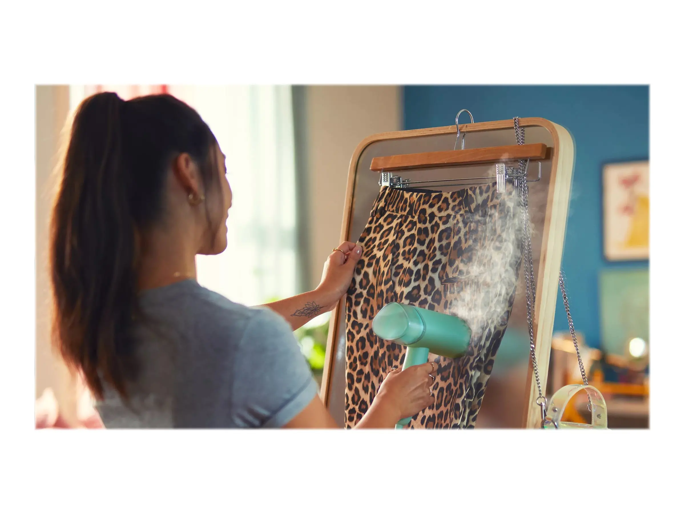 PHILIPS Aparat de călcat manual cu abur 1000 W până la 20 g/min husă pentru depozitare ușoară pliabil - image 4