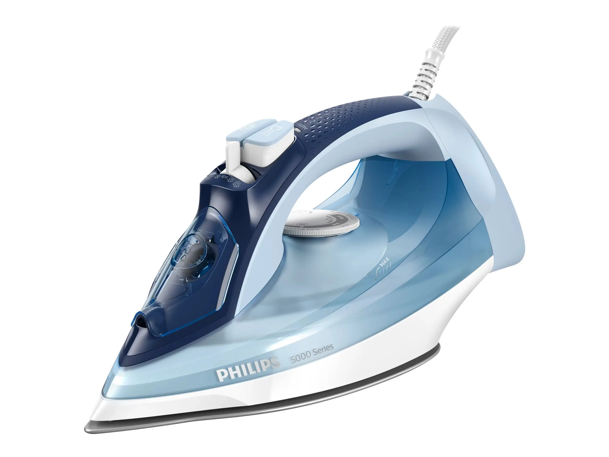PHILIPS Fier de călcat cu abur Series 5000 45g/min 180g jet de abur SteamGlide Plus 2400 W negru/violet - image 2