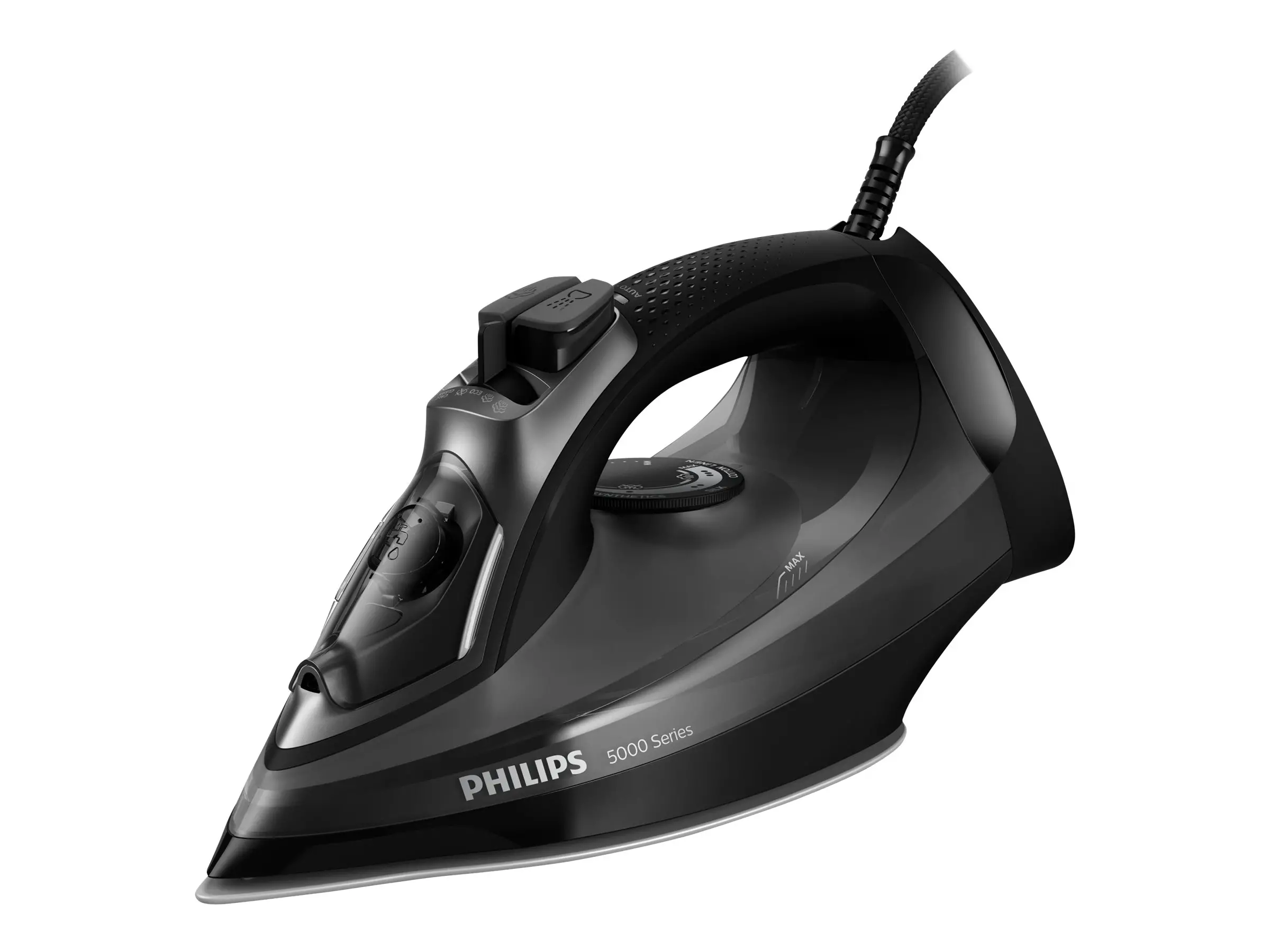 PHILIPS Σίδερο ατμού Series 5000 45g/min 200g ώθηση ατμού SteamGlide Plus 2600 W μαύρο