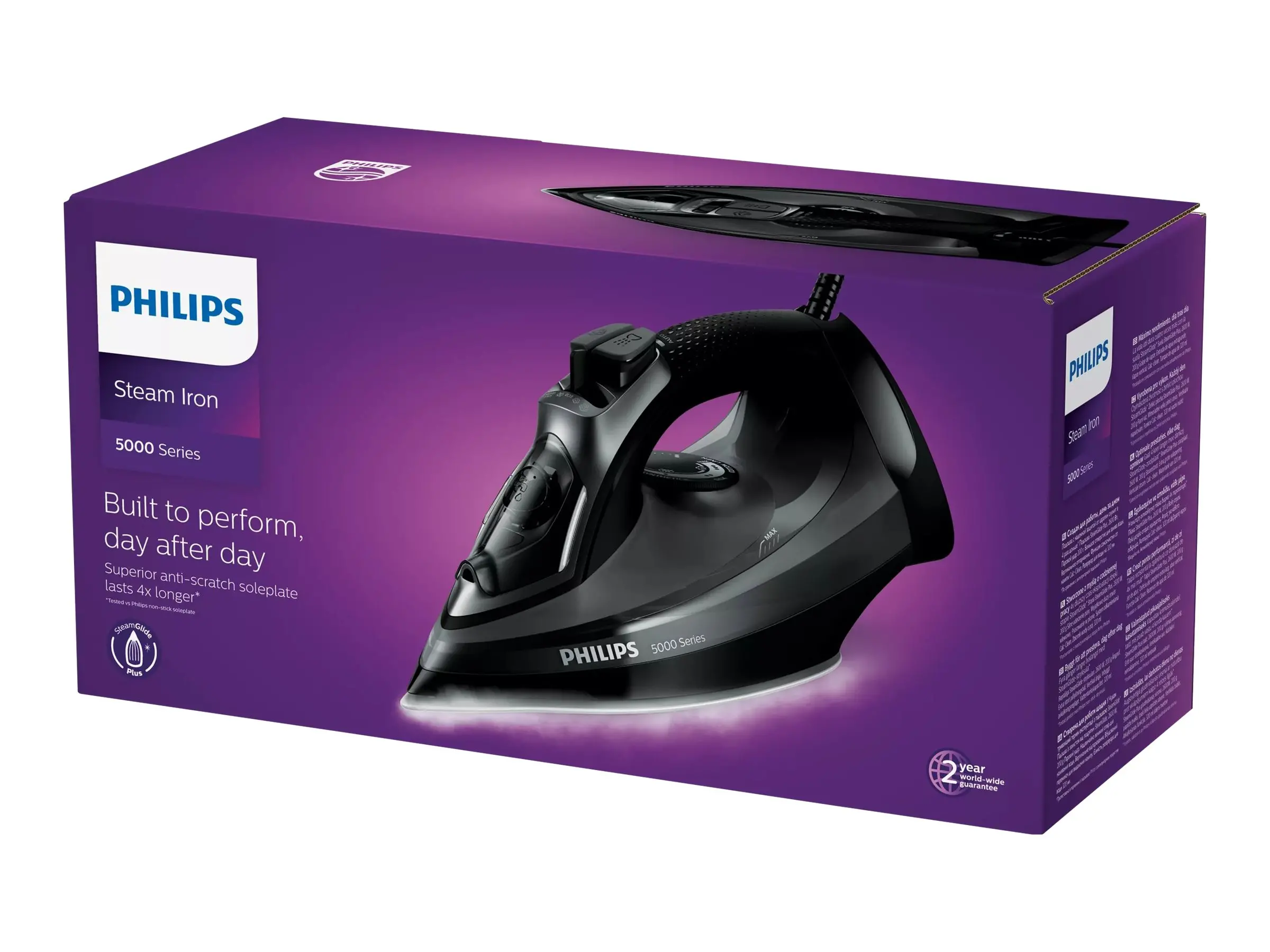 PHILIPS Парна Ютия Series 5000 45g/min 200g steam boost SteamGlide Plus 2600 W black - image 3