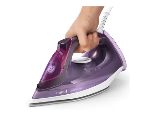PHILIPS Σίδερο ατμού Series 3000 40g/min 180g ώθηση ατμού SteamGlide Plus 2600 W Μαύρο - 2