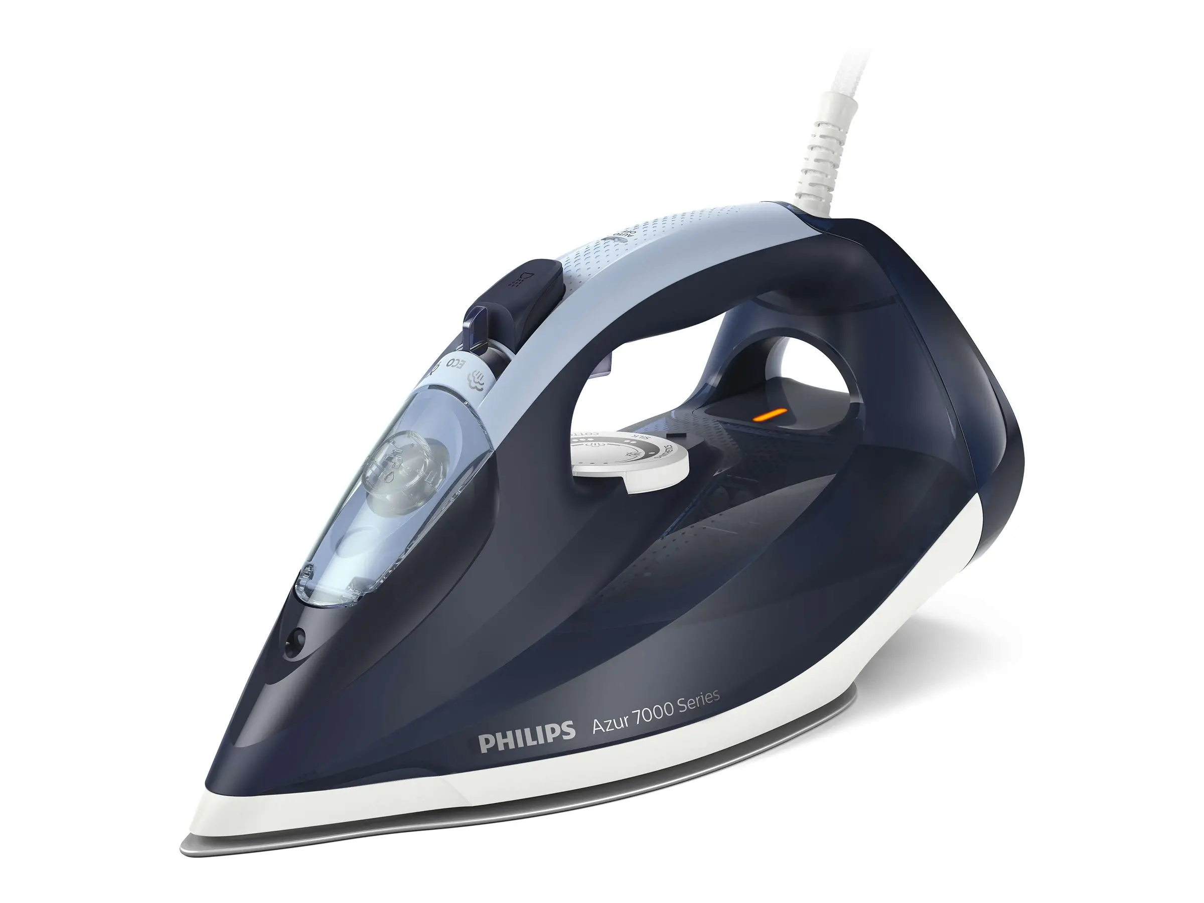 PHILIPS Fier de călcat cu abur Series 7000 50g/min 250g jet de abur Talpă ceramică 2800W suprafață de călcare SteamGlide Elite albastru