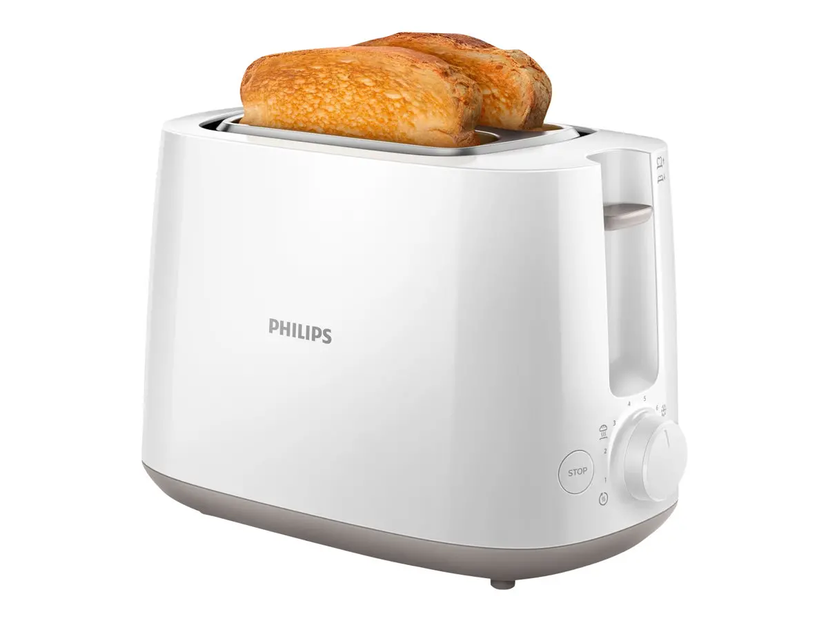 Philips Φρυγανιέρα Daily Collection 2 μεγάλες υποδοχές με μεταβλητό πλάτος, 8 ρυθμίσεις, λευκή - image 1