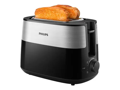 PHILIPS Prăjitor de pâine Daily Collection 8 setări Design compact suport de încălzire negru - 2
