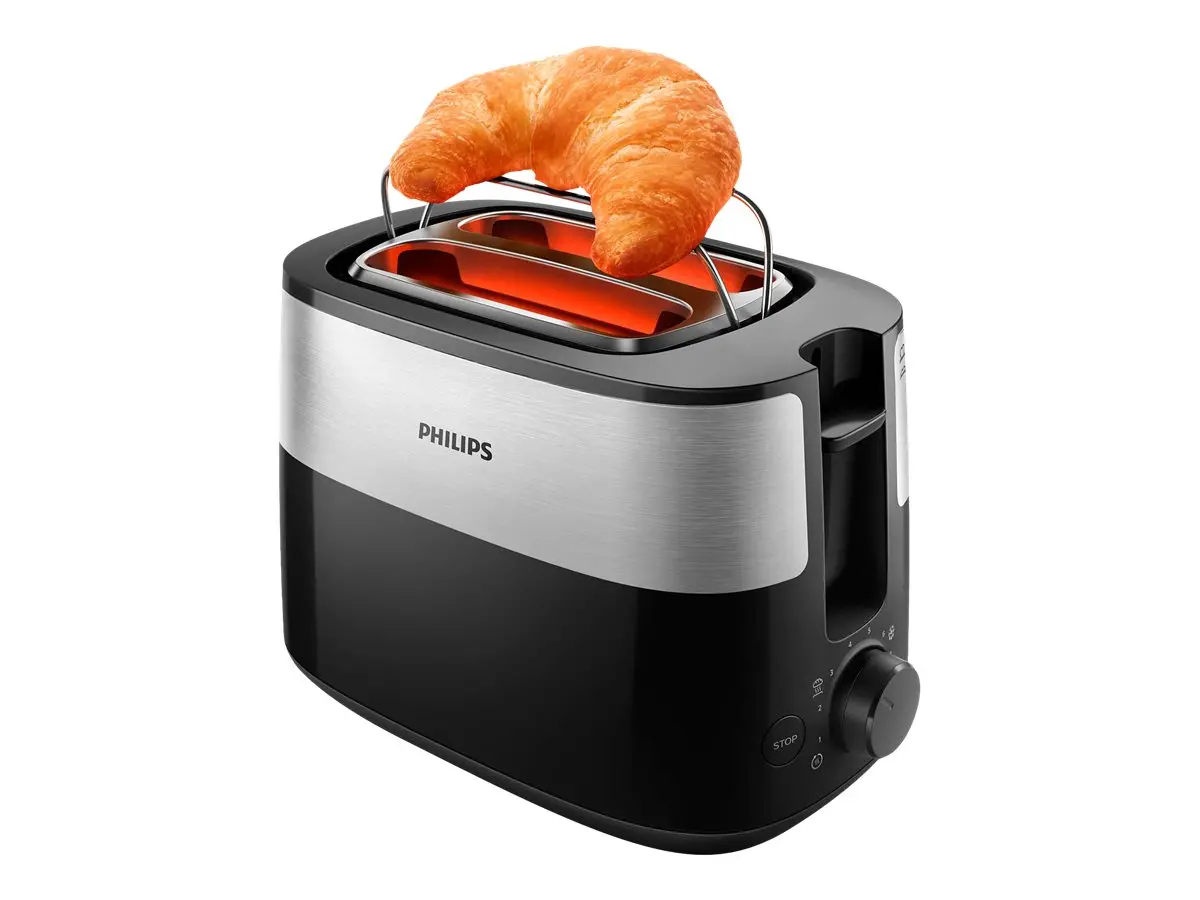 PHILIPS Φρυγανιέρα Daily Collection 8 ρυθμίσεις Compact σχεδιασμός σχάρα ζεστάματος μαύρη - image 2