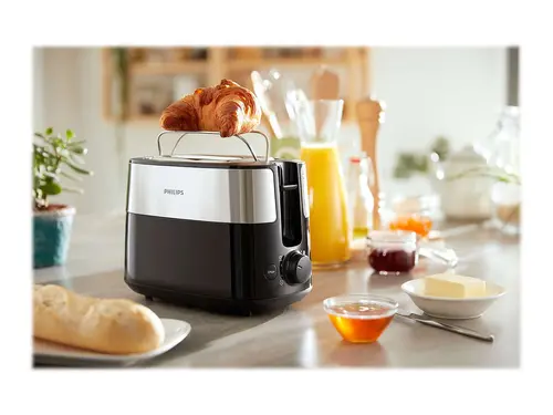 PHILIPS Φρυγανιέρα Daily Collection 8 ρυθμίσεις Compact σχεδιασμός σχάρα ζεστάματος μαύρη - 6