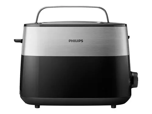 PHILIPS Prăjitor de pâine Daily Collection 8 setări Design compact suport de încălzire negru - 1