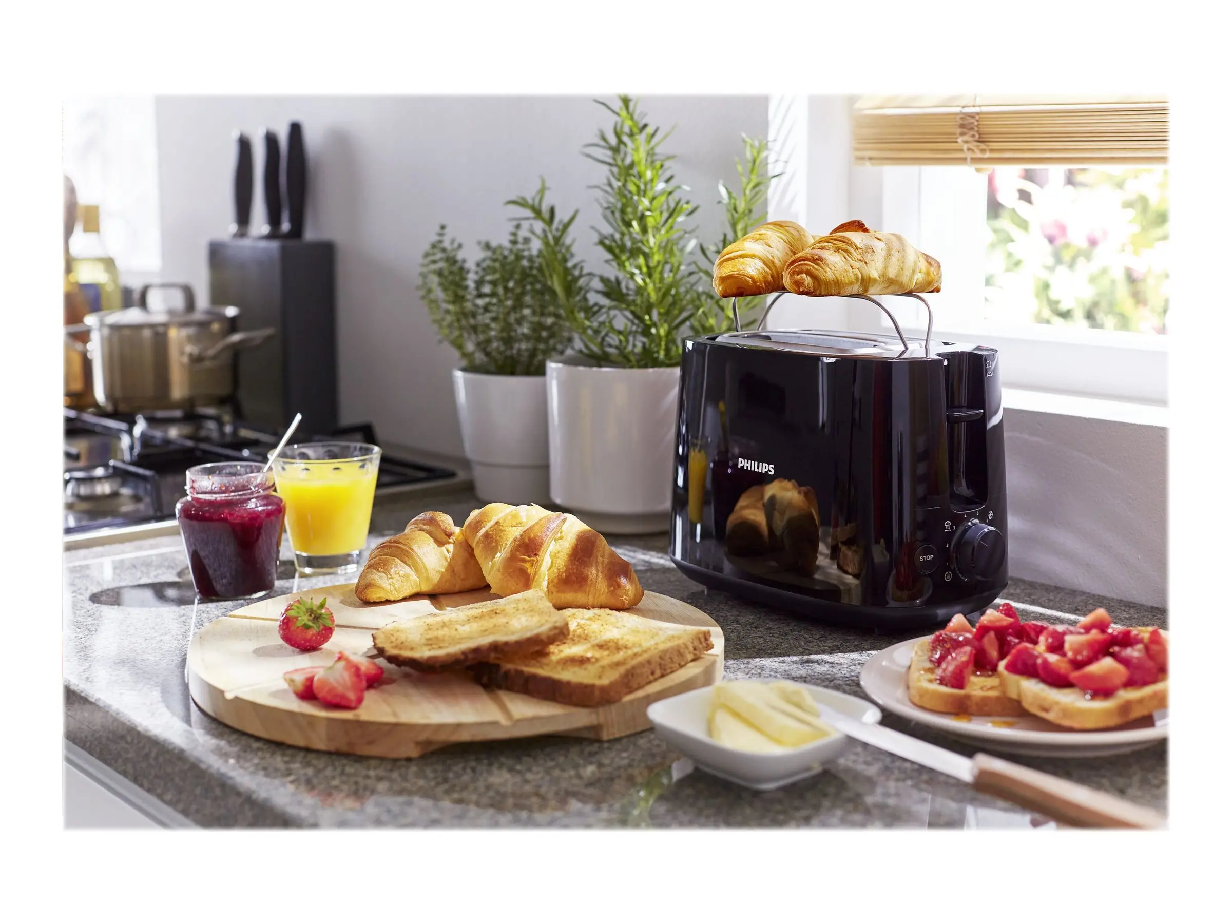 PHILIPS Φρυγανιέρα Daily Collection 2 μεγάλες υποδοχές με μεταβλητό πλάτος 8 ρυθμίσεις μαύρη - image 2
