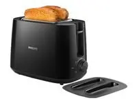 PHILIPS Prăjitor de pâine Daily Collection 2 compartimente mari cu lățime variabilă 8 setări negru - 1