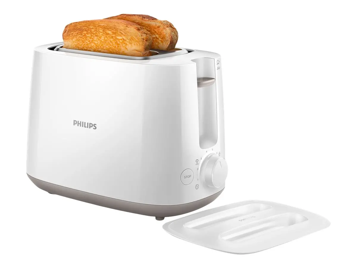 PHILIPS Φρυγανιέρα Daily Collection 2 μεγάλες υποδοχές με μεταβλητό πλάτος 8 ρυθμίσεις λευκή