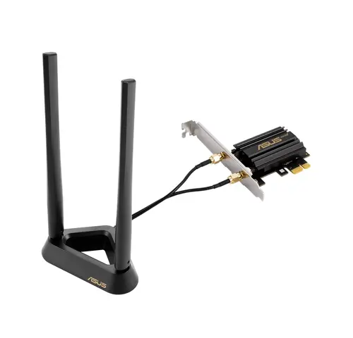 Адаптер, Asus PCI-E Adapter, PCE-AXE59BT, AXE5400, Tri-Band, Bluetooth 5.2, magnetized base, WPA3, OFDMA, MU-MIMO - image 1