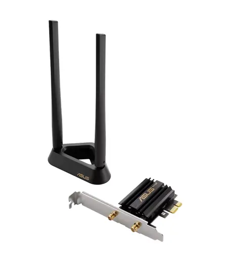 Адаптер, Asus PCI-E Adapter, PCE-AXE59BT, AXE5400, Tri-Band, Bluetooth 5.2, magnetized base, WPA3, OFDMA, MU-MIMO - image 2