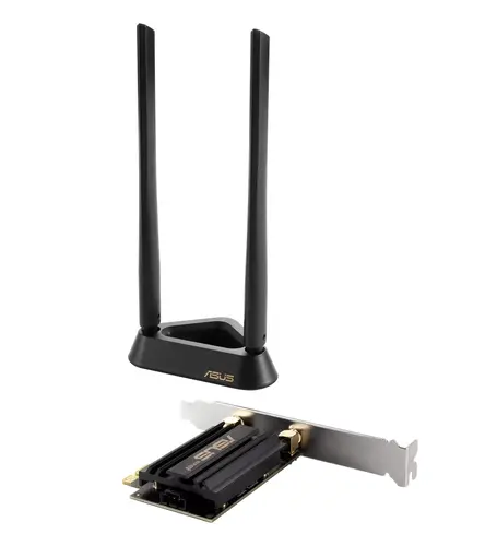 Адаптер, Asus PCI-E Adapter, PCE-AXE59BT, AXE5400, Tri-Band, Bluetooth 5.2, magnetized base, WPA3, OFDMA, MU-MIMO - image 3
