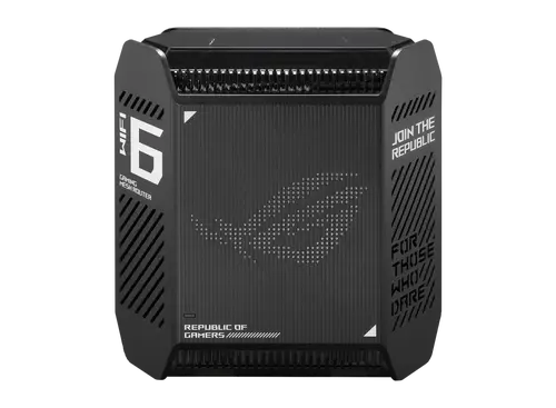 Меш система, Asus Gaming Mesh WiFi system, ROG Rapture GT6 1PK, AX10000,Tri-Band, up to 275m2, Tri-Core 1.7GHz CPU, 256MB/512MB Flash/RAM, 2.5G port, AiProtection Pro, Adaptive QoS, VPN server/client, IPTV, OFDMA, MU-MIMO, Beamforming, Link Aggregation, AiMesh, Black - image 2