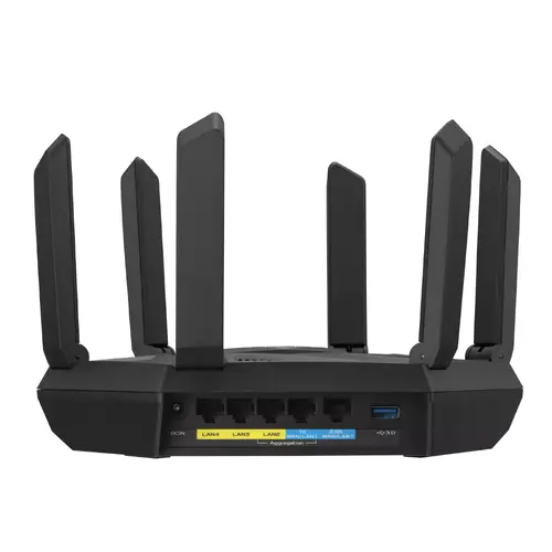 Рутер, Asus Gaming Wireless Router, RT-AXE7800, AXE7800, Tri-Band, Quad-Core 1.7GHz CPU, 256MB/512MB Flash/RAM, 2.5G port, AiProtection Pro, Adaptive QoS, VPN Fusion, Instant Guard, IPTV, OFDMA, MU-MIMO, Beamforming, Link Aggregation, AiMesh, Black - image 4