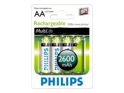 Philips Rechargeable HR6 AA, 2600 mAh, 4-blister - image 2