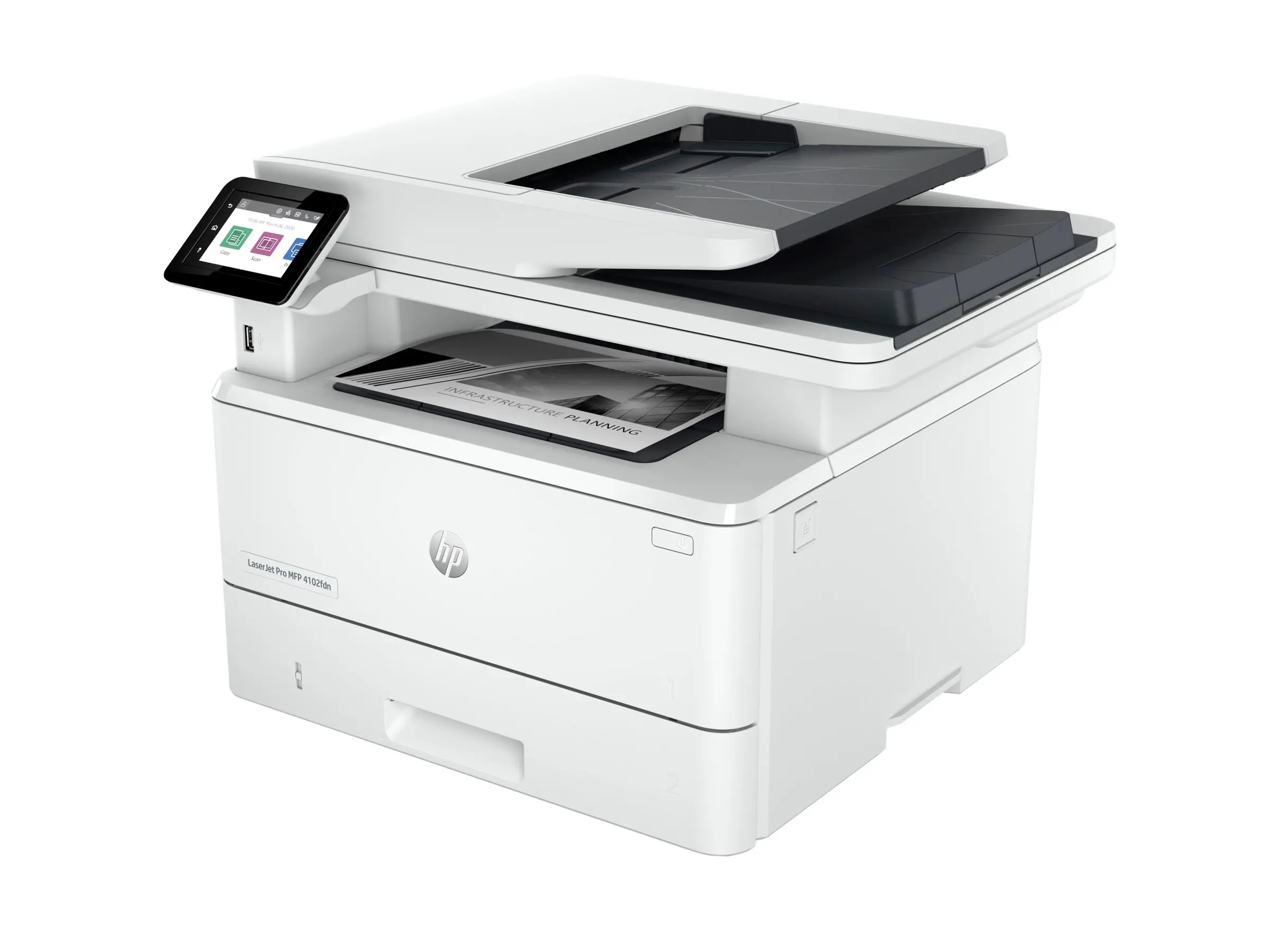HP LaserJet Pro MFP 4102fdn Πολυμηχάνημα ασπρόμαυρο laser A4 38ppm Αντιγραφή 40ppm Εκτύπωση 350 φύλλα LAN USB USB - image 1