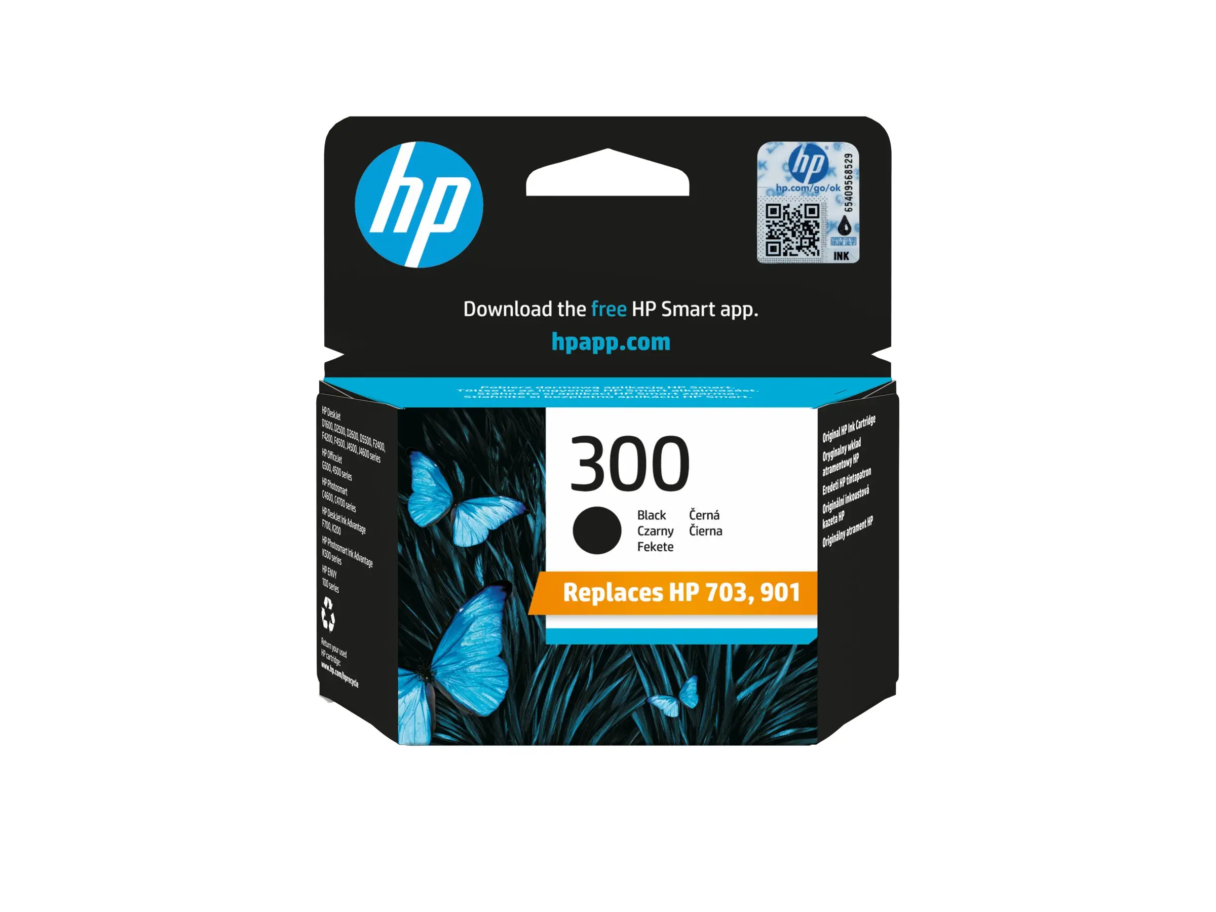 HP 300 γνήσιο δοχείο μελάνης μαύρο κανονικής χωρητικότητας 4ml 200 σελίδες 1 τεμάχιο με μελάνη Vivera