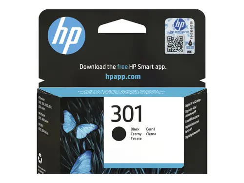 HP 301 original ink cartridge black standard capacity 3ml 190 pages 1-pack - image 1