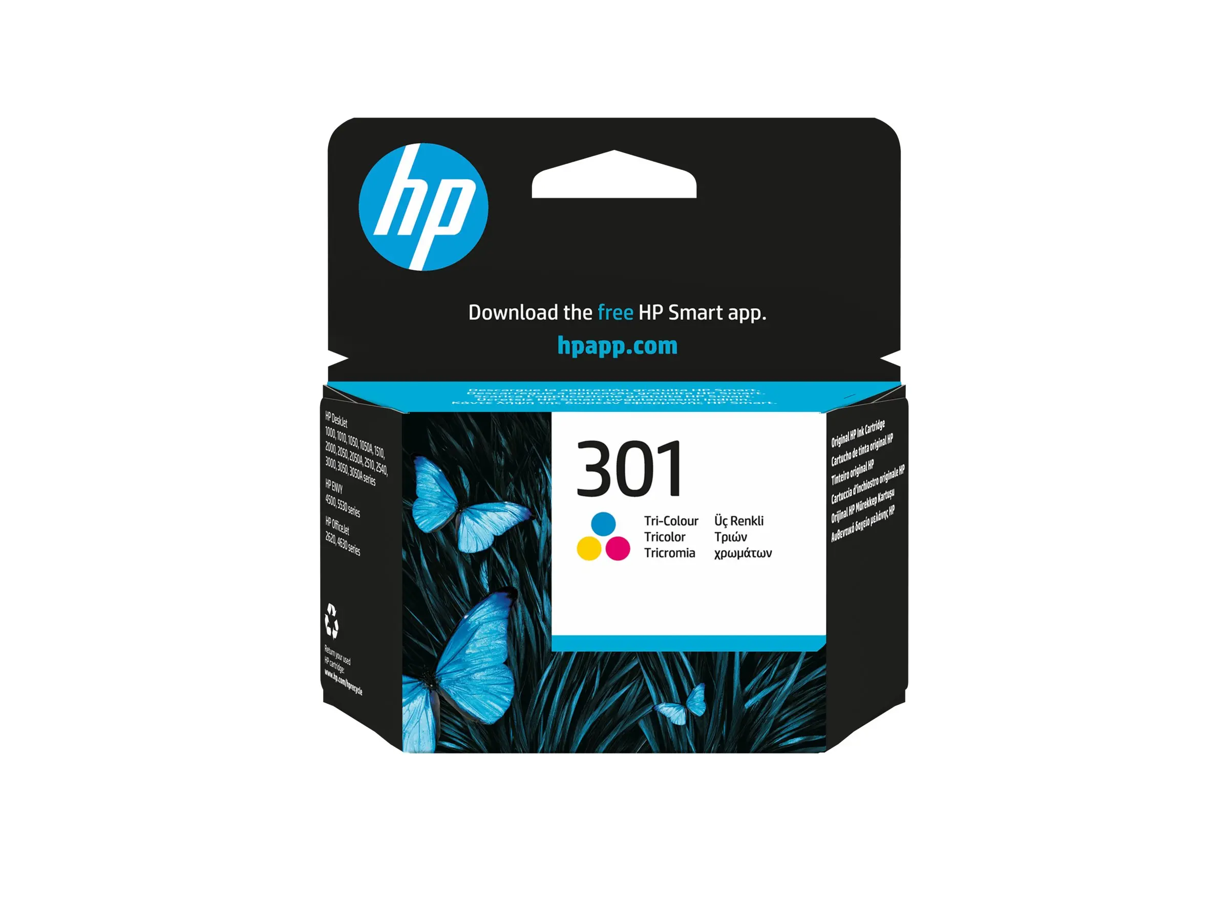 HP 301 original ink cartridge tri-colour standard capacity 3ml 165 pages 1-pack