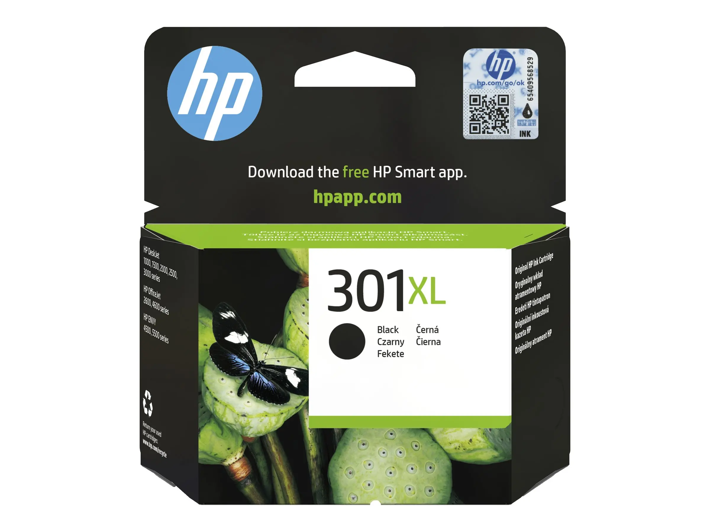 HP 301XL original ink cartridge black high capacity 480 pages 1-pack - image 1
