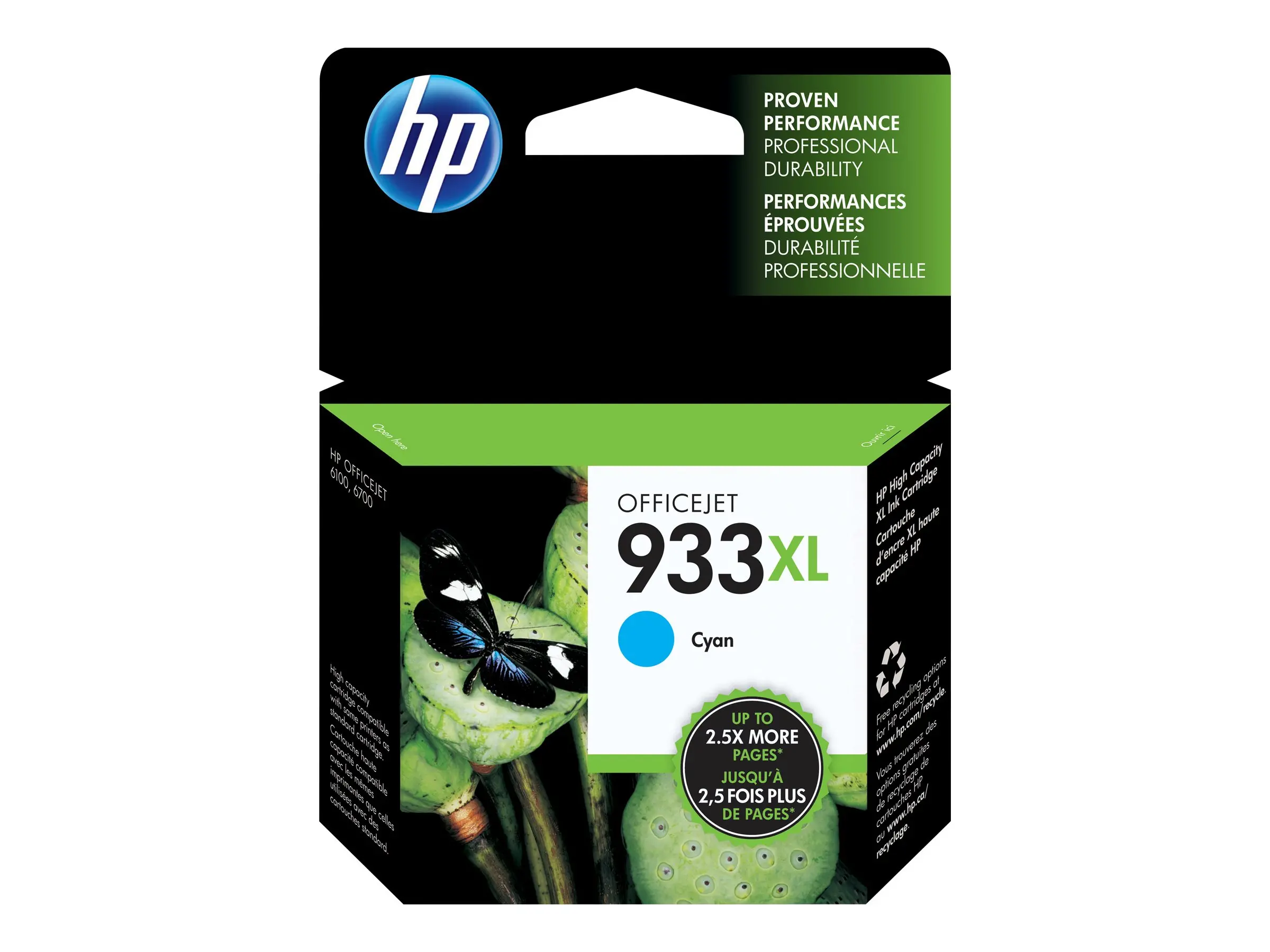 HP 933XL original ink cartridge cyan high capacity 825 pages 1-pack Officejet - image 1