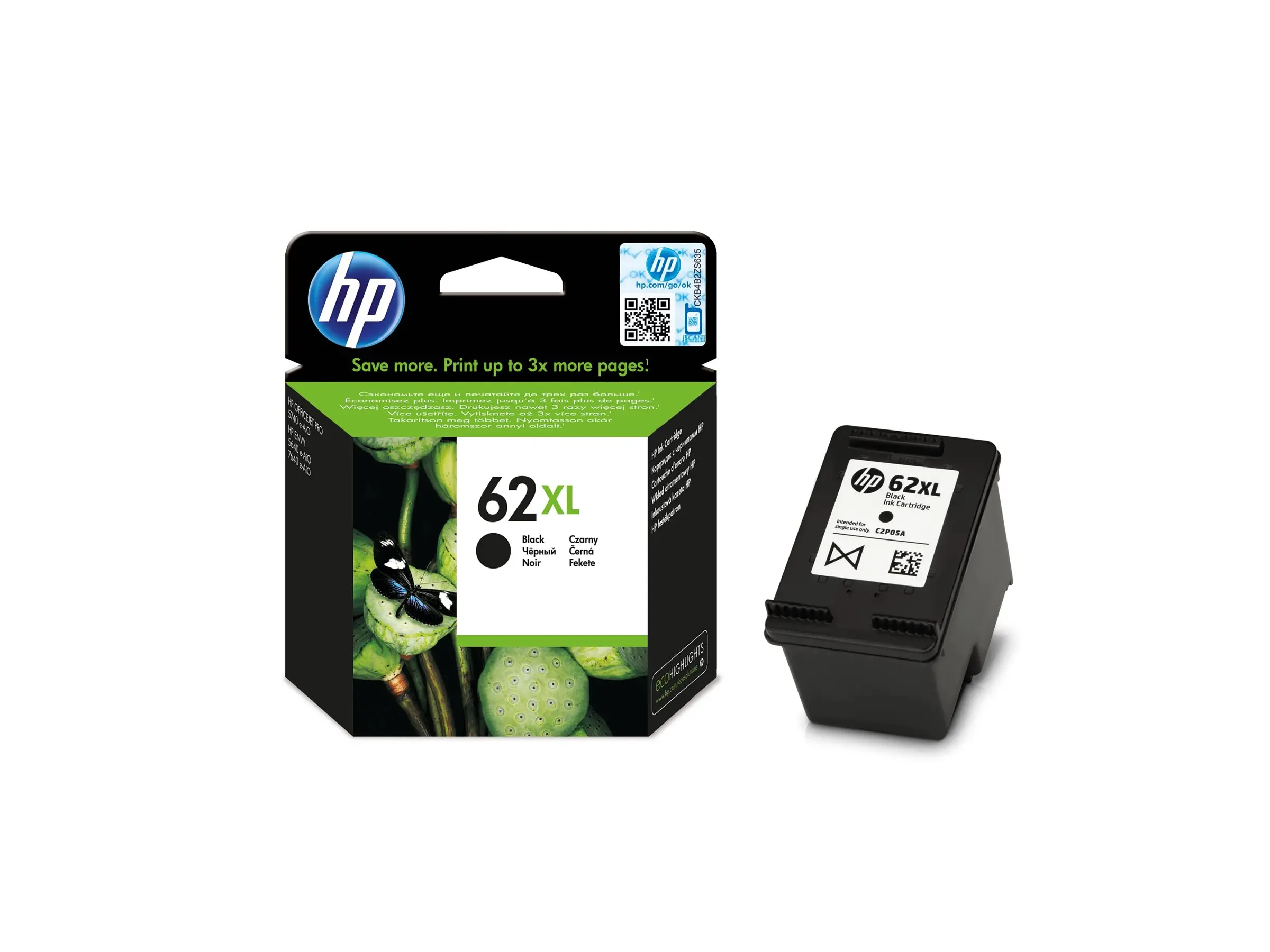 HP 62XL ink cartridge black high capacity 1-pack - image 1