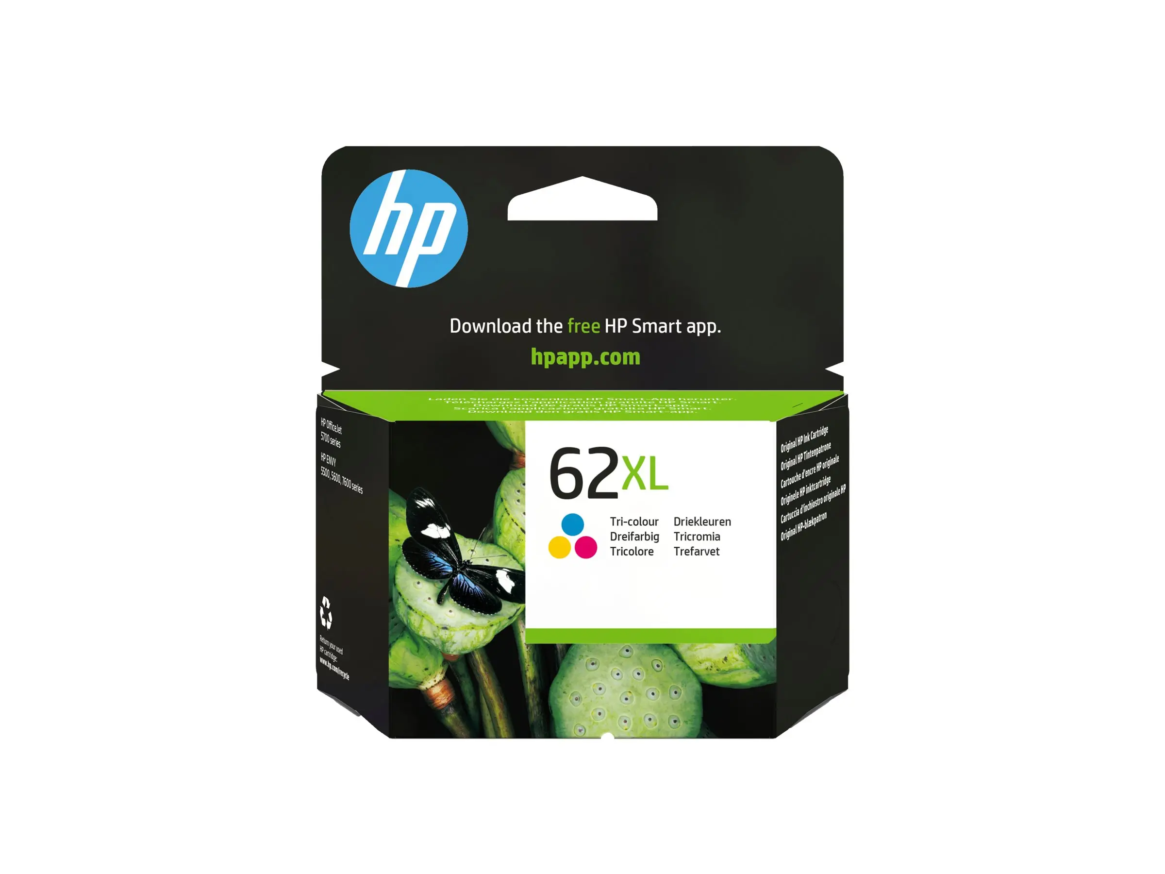 HP 62XL ink cartridge tri-colour high capacity 1-pack