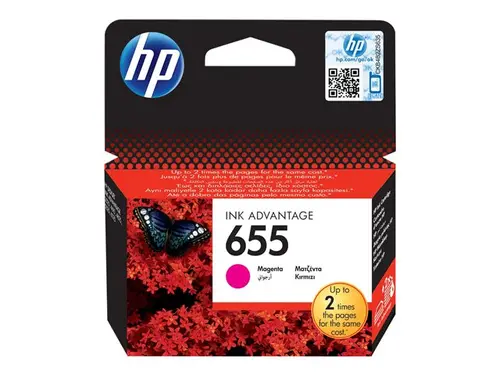 HP 655 ink cartridge magenta standard capacity 600 pages 1-pack