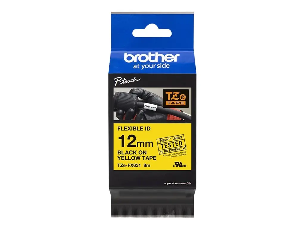 TZ Tape 12mm BLACK ON YELLOW FLEXIBLE ID for P-Touch - image 3
