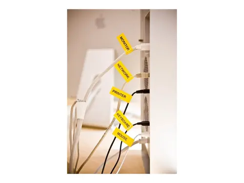 TZ Tape 12mm BLACK ON YELLOW FLEXIBLE ID for P-Touch - 6