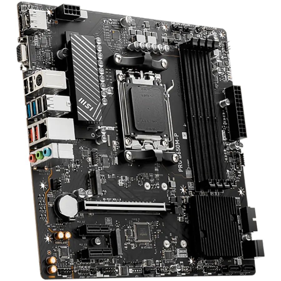 MSI PRO B650M-P,ATX, Socket AM5,AMD B650, 4xDDR5, Dual Channel DDR5 up to 7200+(OC)MHz,1x PCIe 4.0/3.0 x16 slot,2x M.2 slots,2x USB 3.2 Gen 2 (1x Type-C),2x USB 3.2 Gen 1,4x USB 2.0,1x HDMI,1x DP,2.5G LAN,7.1 Audio,3y warranty - image 2