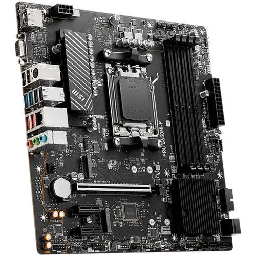 MSI PRO B650M-P,ATX, Socket AM5,AMD B650, 4xDDR5, Dual Channel DDR5 up to 7200+(OC)MHz,1x PCIe 4.0/3.0 x16 slot,2x M.2 slots,2x USB 3.2 Gen 2 (1x Type-C),2x USB 3.2 Gen 1,4x USB 2.0,1x HDMI,1x DP,2.5G LAN,7.1 Audio,3y warranty - image 2