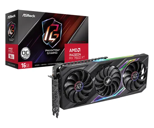 Asrock Video Card AMD Radeon RX7800XT Phantom Gaming 16GB OC, GDDR6, 256-bit, 3x DisplayPort™ 2.1, 1x HDMI™ 2.1, 2x 8-pin Power Connectors, Recommended PSU 800W - image 5