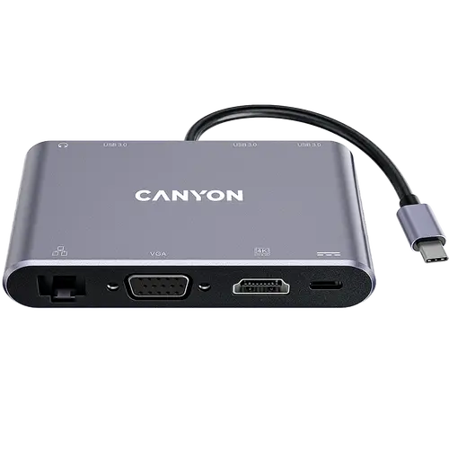 CANYON hub DS-14 8in1 4k USB-C Dark Grey