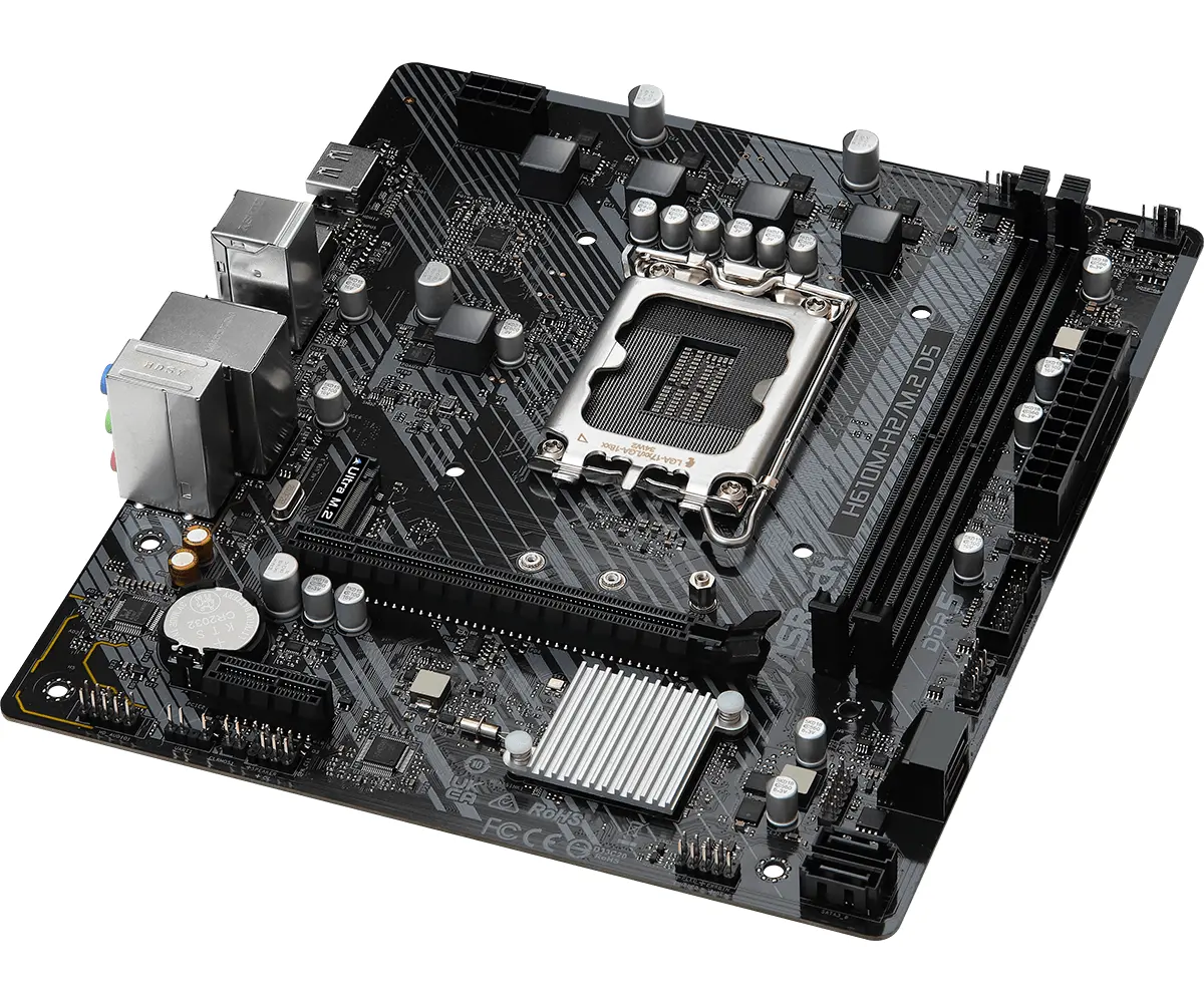 Дънна платка ASRock H610M-H2/M.2, DDR5, mATX - image 2