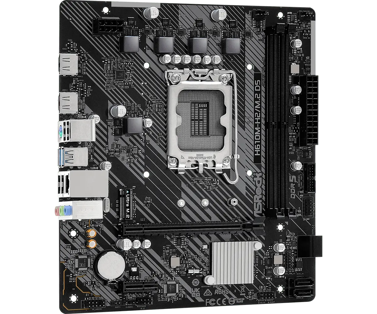 Placă de bază ASRock H610M-H2/M.2, DDR5, mATX - image 3