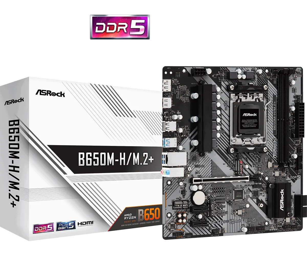 Μητρική πλακέτα ASROCK B650M-H/M.2+, Socket AM5, 2xDDR5