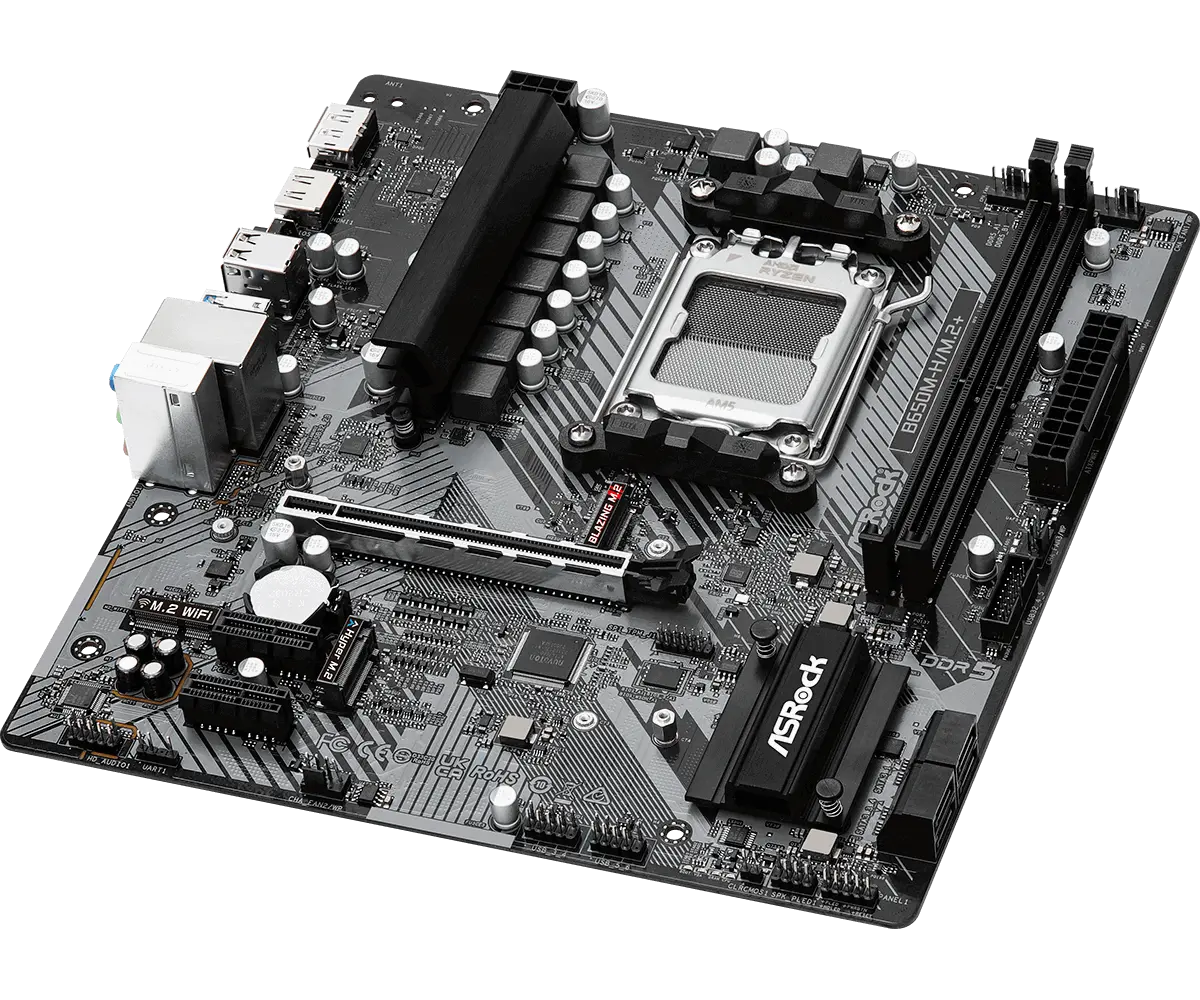 Дънна платка ASROCK B650M-H/M.2+, Socket AM5, 2xDDR5 - image 2
