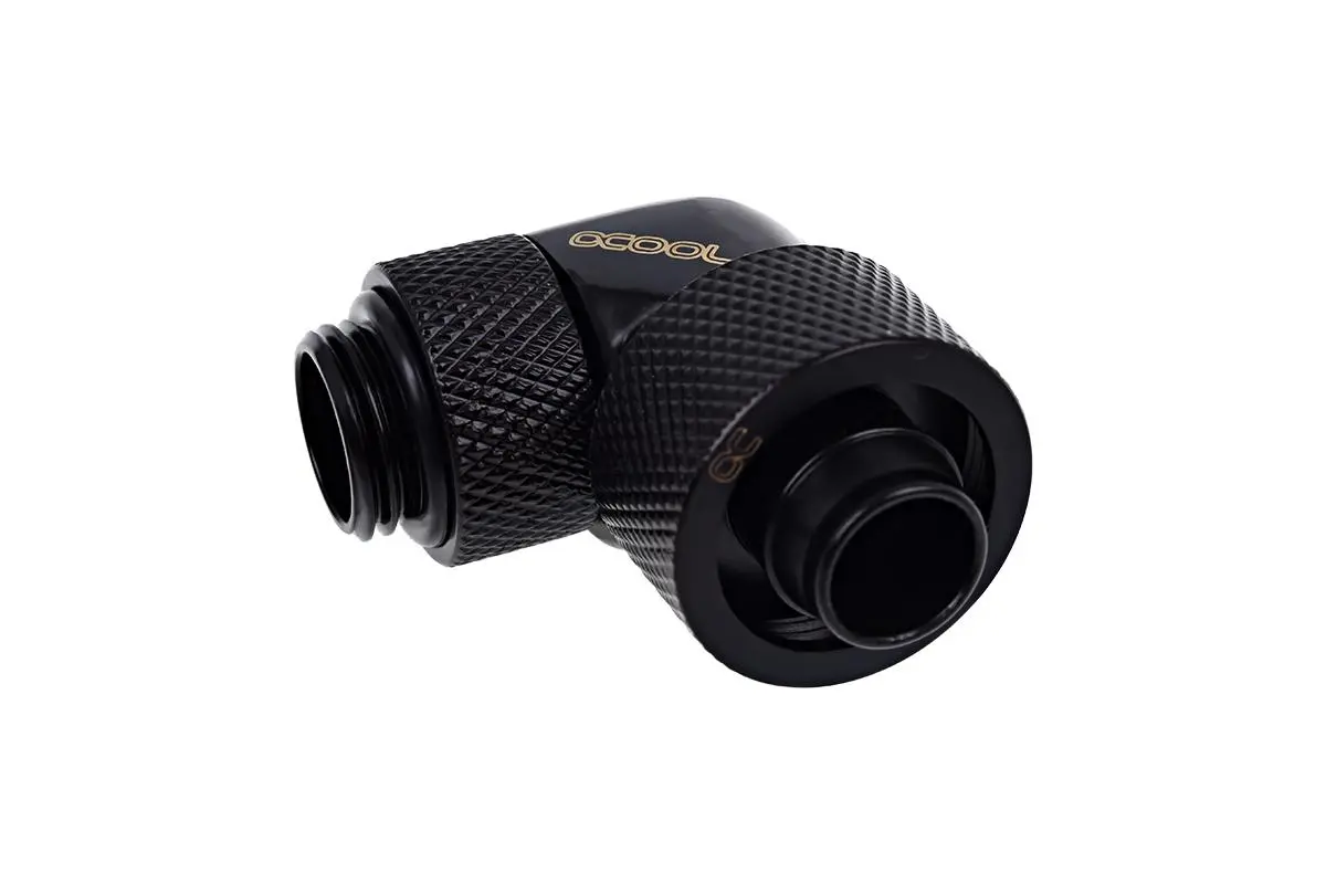 Фитинг Alphacool Eiszapfen, Удължител, 90°, 16/10mm, G1/4, Черен мат - image 2