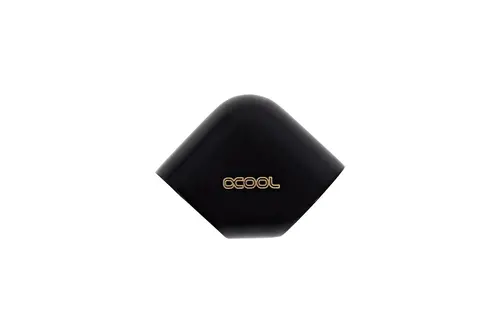Conector L Alphacool Eiszapfen, G1/4 AG filet interior G1/4 IG, Negru mat - 1